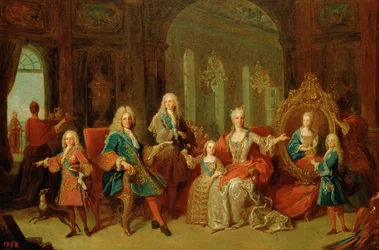 La Familia de Felipe V (1683-1746) de Borbón, c.1722